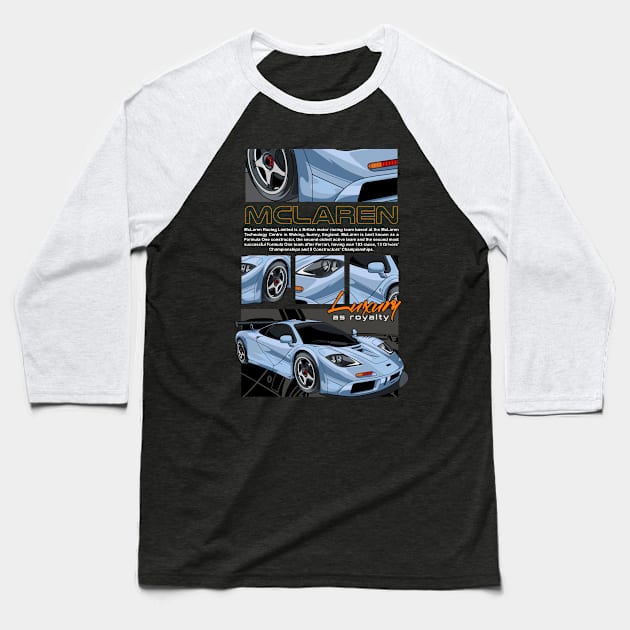 McLaren Racing Car Baseball T-Shirt by milatees